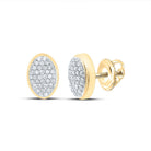 10K Yellow Gold Elegant Stud Earrings with Diamond Gift Edition - Splendid Jewellery