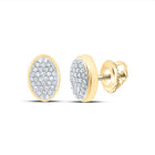10K Yellow Gold Elegant Stud Earrings with Diamond Gift Edition - Splendid Jewellery