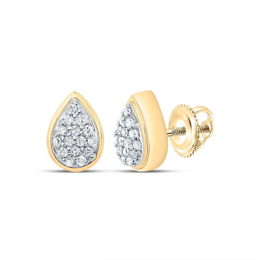 10K Yellow Gold Diamond Earrings for Everyday Wear Gift Edition - Splendid Jewellery