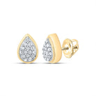 10K Yellow Gold Diamond Earrings for Everyday Wear Gift Edition - Splendid Jewellery