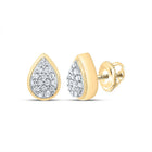 10K Yellow Gold Diamond Earrings for Everyday Wear Gift Edition - Splendid Jewellery