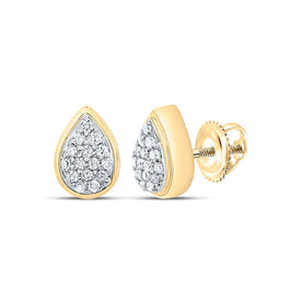 10K Yellow Gold Diamond Earrings for Everyday Wear Gift Edition - Splendid Jewellery