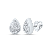 Load image into Gallery viewer, 10K White Gold Modern Diamond Earrings with Fine Detail - Splendid Jewellery