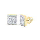 10K Yellow Gold Diamond Earrings for Everyday Wear with Fine Detail - Splendid Jewellery