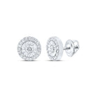 10K White Gold Gift - Ready Diamond Earrings with Natural Sparkle - Splendid Jewellery