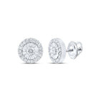 10K White Gold Gift - Ready Diamond Earrings with Natural Sparkle - Splendid Jewellery