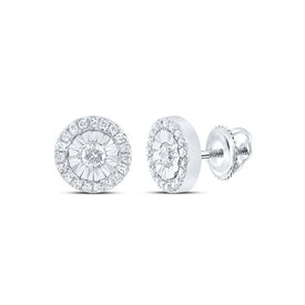 10K White Gold Gift - Ready Diamond Earrings with Natural Sparkle - Splendid Jewellery