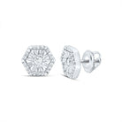 Diamond Stud Earrings in 10K White Gold with Natural Sparkle - Splendid Jewellery