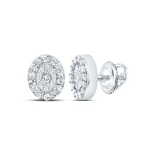 Load image into Gallery viewer, Diamond Stud Earrings in 10K White Gold for Everyday Wear - Splendid Jewellery