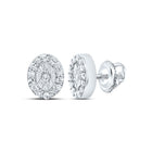 Diamond Stud Earrings in 10K White Gold for Everyday Wear - Splendid Jewellery