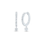 10K White Gold Diamond Earrings 1/6 Cttw Gift Edition - Splendid Jewellery