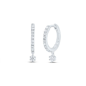 10K White Gold Diamond Earrings 1/6 Cttw Gift Edition - Splendid Jewellery