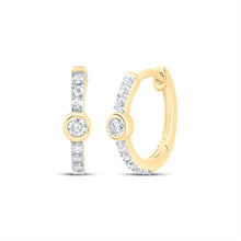 Load image into Gallery viewer, 10K Yellow Gold Diamond Hoop Earrings 1/8 Cttw - Splendid Jewellery