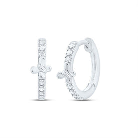 10K White Gold Modern Diamond Earrings for Everyday Wear - Splendid Jewellery