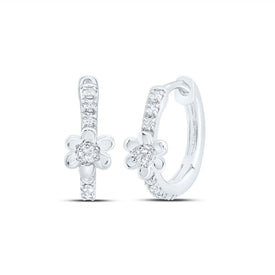 10K White Gold Luxury Diamond Hoop Earrings with Elegant Styling - Splendid Jewellery
