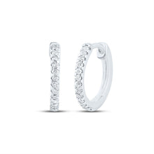 Load image into Gallery viewer, 10K White Gold Gift - Ready Diamond Earrings with Elegant Styling - Splendid Jewellery