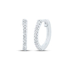 10K White Gold Gift - Ready Diamond Earrings with Elegant Styling - Splendid Jewellery