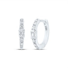 10K White Gold Luxury Diamond Hoop Earrings with Fine Detail - Splendid Jewellery