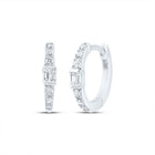 10K White Gold Luxury Diamond Hoop Earrings with Fine Detail - Splendid Jewellery