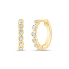 10K Yellow Gold Gift - Ready Diamond Earrings with Elegant Styling - Splendid Jewellery