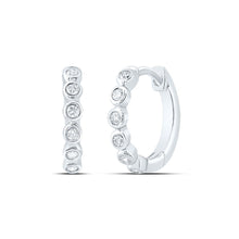 Load image into Gallery viewer, Diamond Hoop Earrings with Natural Sparkle for Everyday Wear - Splendid Jewellery