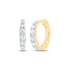 10K Yellow Gold Modern Diamond Earrings with Elegant Styling - Splendid Jewellery