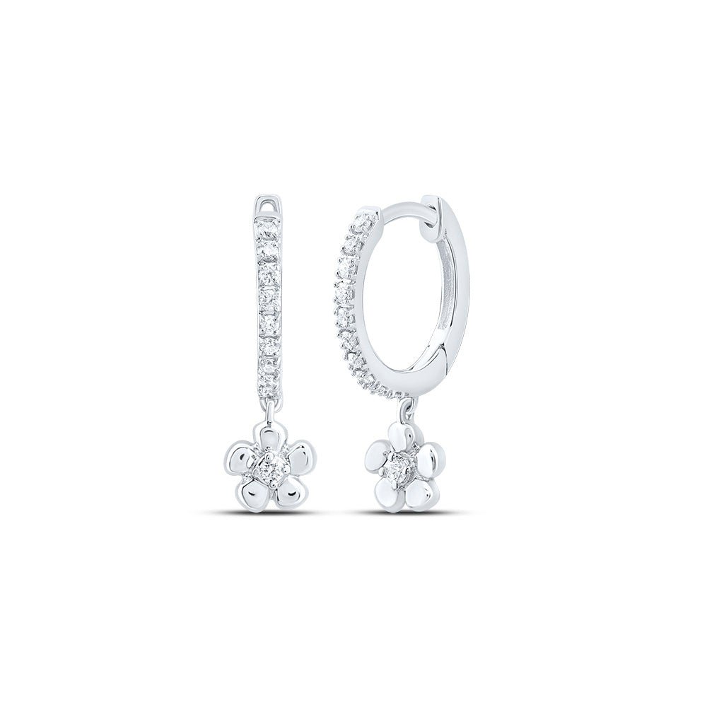 Diamond Earrings in 10K White Gold with Natural Sparkle - Splendid Jewellery