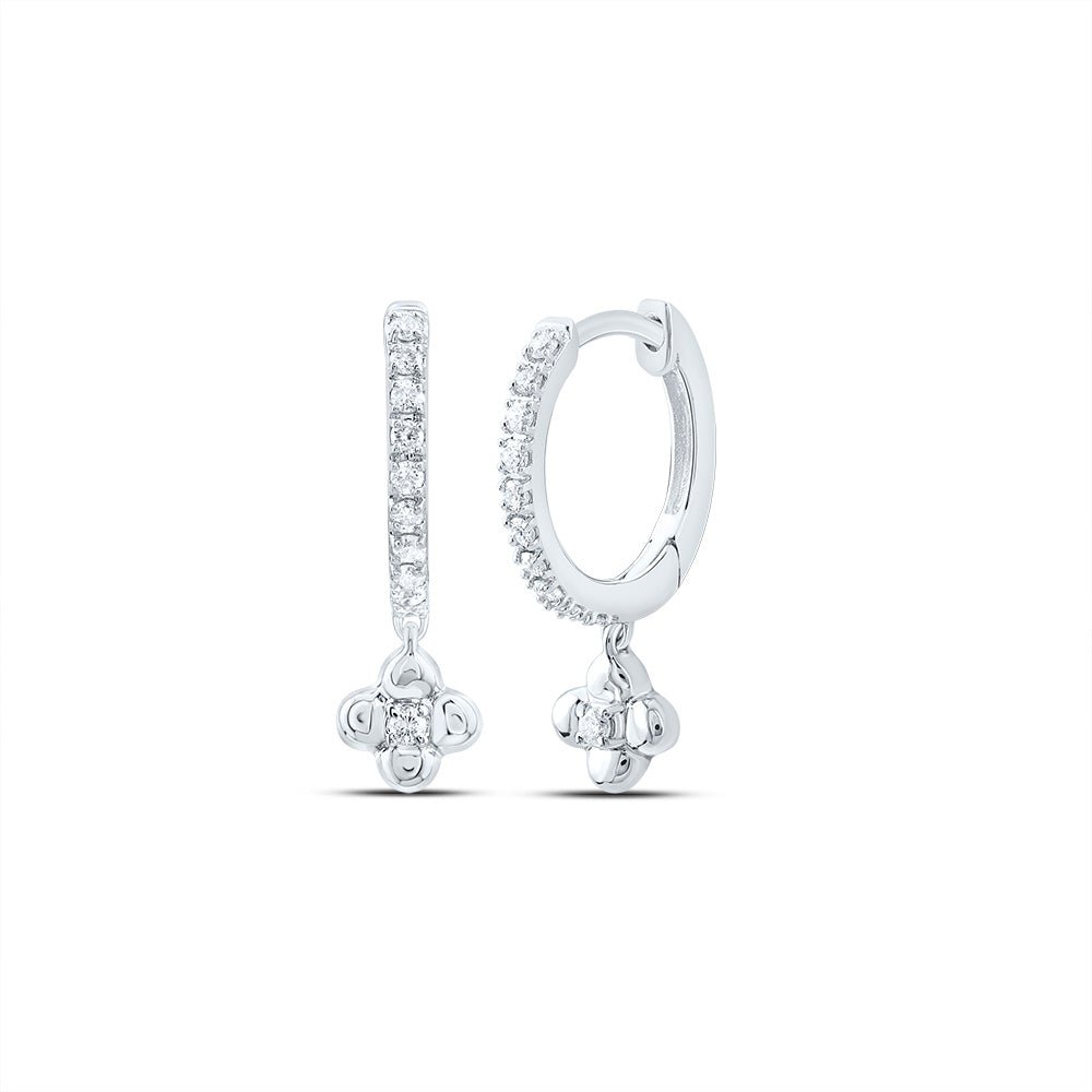 10K White Gold Diamond Earrings 1/8 Cttw Gift Edition - Splendid Jewellery