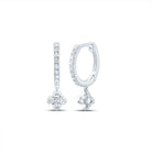 10K White Gold Diamond Earrings 1/8 Cttw Gift Edition - Splendid Jewellery