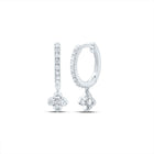 10K White Gold Diamond Earrings 1/8 Cttw Gift Edition - Splendid Jewellery