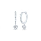 Heart Diamond Earrings 1/6 Cttw - Splendid Jewellery