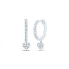 Heart Diamond Earrings 1/6 Cttw - Splendid Jewellery