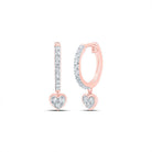 10K Rose Gold Diamond Earrings 1/6 Cttw - Splendid Jewellery