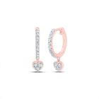 10K Rose Gold Diamond Earrings 1/6 Cttw - Splendid Jewellery