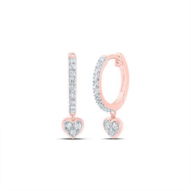 10K Rose Gold Diamond Earrings 1/6 Cttw - Splendid Jewellery