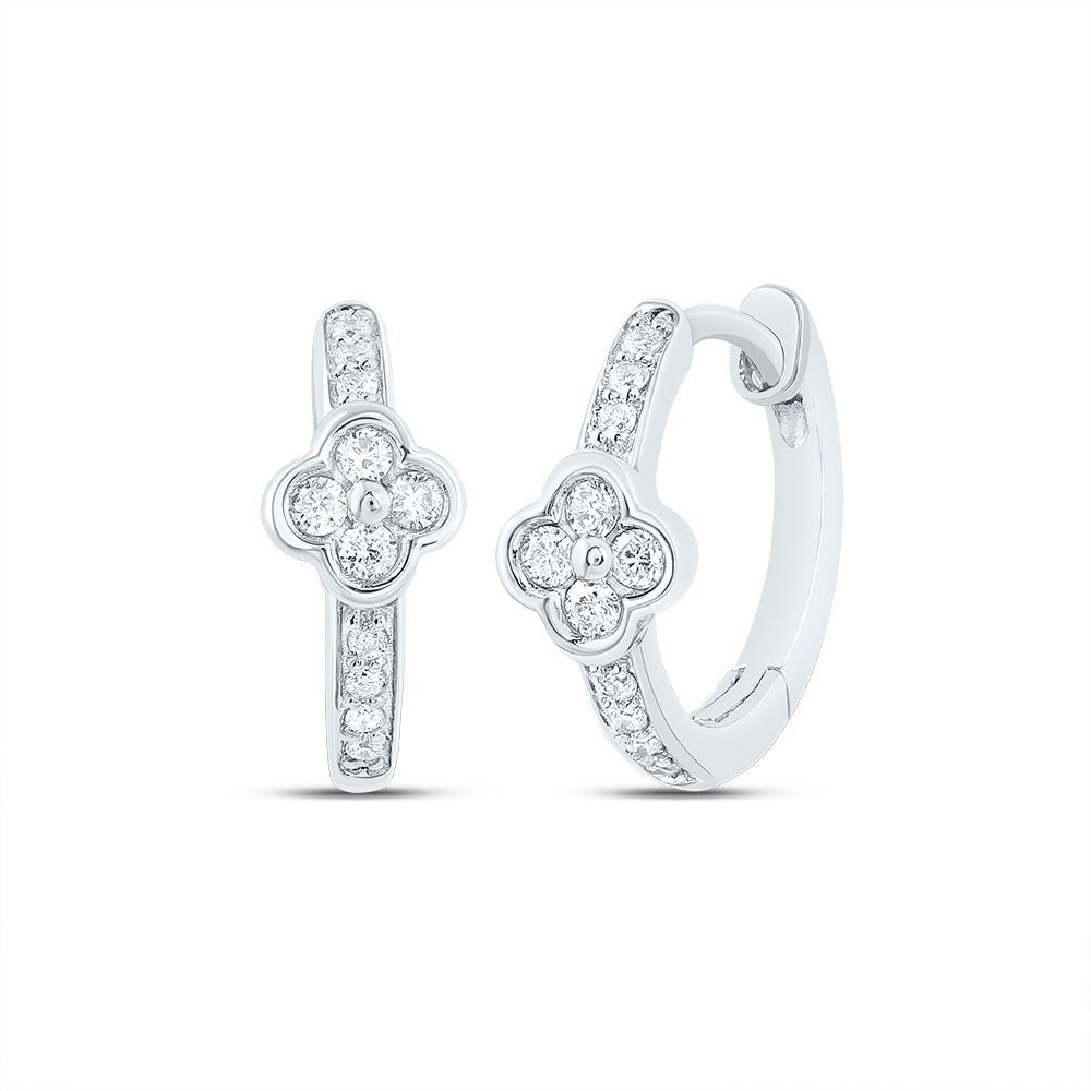 10K White Gold Gift - Ready Diamond Earrings Gift Edition - Splendid Jewellery