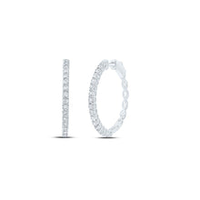 Load image into Gallery viewer, Diamond Hoop Earrings with Natural Sparkle with Fine Detail - Splendid Jewellery