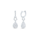 14K White Gold Pear Diamond Earrings Gift Edition - Splendid Jewellery
