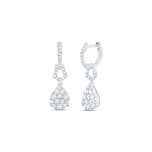 Load image into Gallery viewer, 14K White Gold Pear Diamond Earrings Gift Edition - Splendid Jewellery
