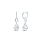 14K White Gold Pear Diamond Earrings Gift Edition - Splendid Jewellery