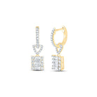 14K Yellow Gold Modern Emerald Earrings with Fine Detail - Splendid Jewellery