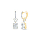 14K Yellow Gold Modern Emerald Earrings with Fine Detail - Splendid Jewellery