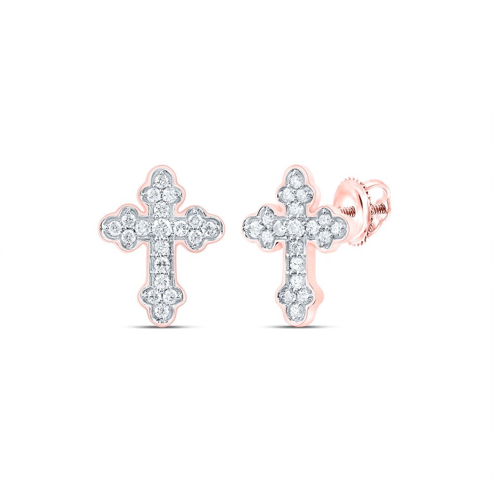 10K Rose Gold Gift - Ready Diamond Earrings with Natural Sparkle - Splendid Jewellery