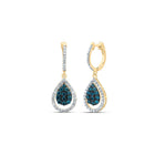 10K Yellow Gold Pear Diamond Earrings - Splendid Jewellery