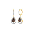 Diamond Earrings in 10K Yellow Gold with Elegant Styling - Splendid Jewellery
