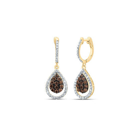 Diamond Earrings in 10K Yellow Gold with Elegant Styling - Splendid Jewellery