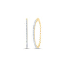 Diamond Hoop Earrings in 10K Yellow Gold Gift Edition - Splendid Jewellery