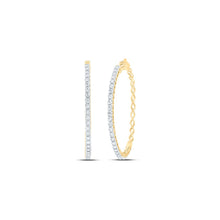 Load image into Gallery viewer, Diamond Hoop Earrings in 10K Yellow Gold Gift Edition - Splendid Jewellery
