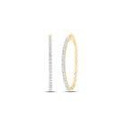 Diamond Hoop Earrings in 10K Yellow Gold Gift Edition - Splendid Jewellery