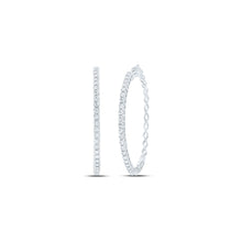 Load image into Gallery viewer, 10K White Gold Modern Diamond Earrings with Elegant Styling - Splendid Jewellery